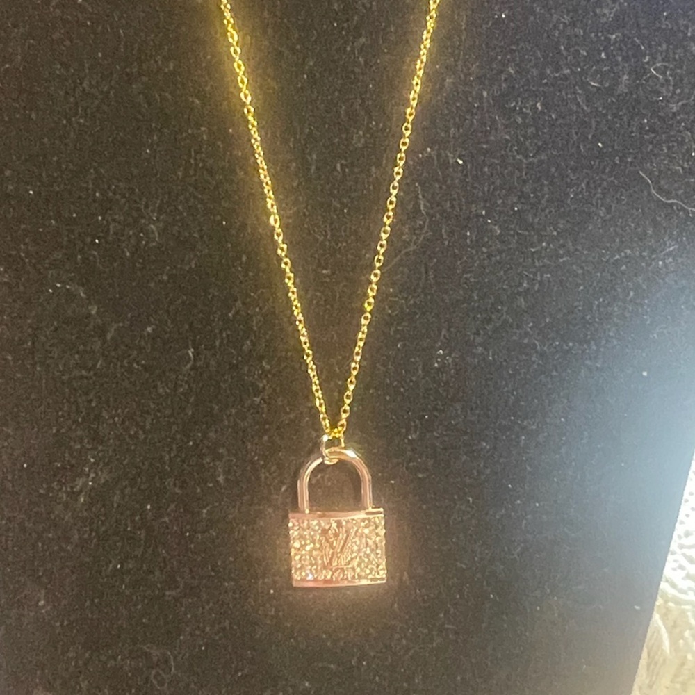 Louis Vuitton Dainty Padlock Pendant and Shimmering Embellishments NWOT
